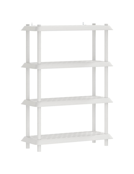 Unità di scaffalatura 4 livelli 100 x 40 x 136,5 cm PP Bianco
