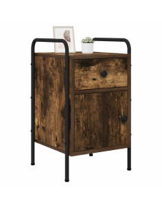 Armadio da Notte Rovere Fumo 35 x 36,5 x 61 cm 2