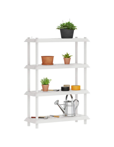 Unità di scaffalatura 4 livelli 100 x 40 x 136,5 cm PP Bianco