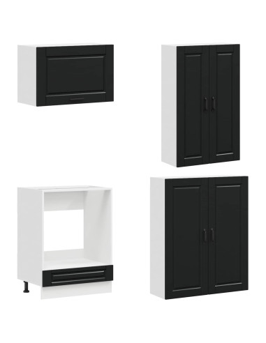 Unità Cucina PORTO 8 pcs Nero Legno ingegnerizzato