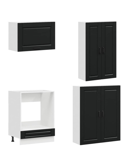 Unità Cucina PORTO 8 pcs Nero Legno ingegnerizzato