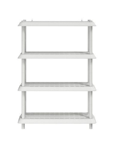 Unità di scaffalatura 4 livelli 100 x 40 x 136,5 cm PP Bianco