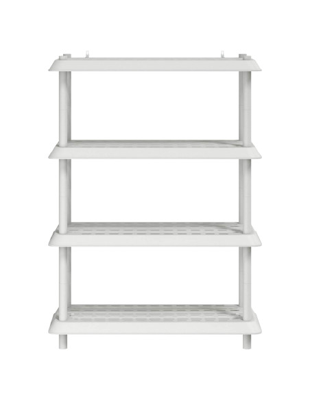 Unità di scaffalatura 4 livelli 100 x 40 x 136,5 cm PP Bianco