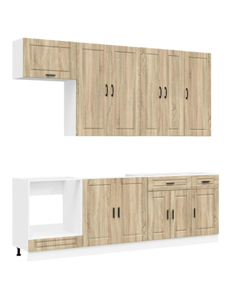 Unità Cucina PORTO 8 pcs Rovere Sonoma Legno ingegnerizzato