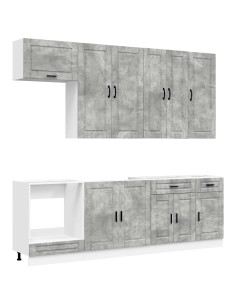Unità Cucina PORTO 8 pcs Grigio Cemento Legno ingegnerizzato 2