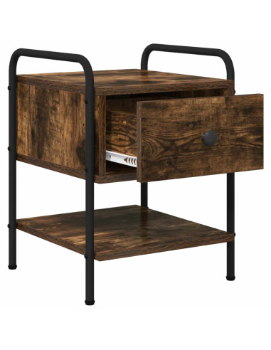 Armadio da Notte 2 pz Rovere Fumo 35 x 36,5 x 47 cm