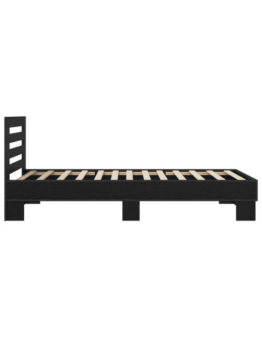Struttura letto con testata Rovere Nero 80 x 200 cm