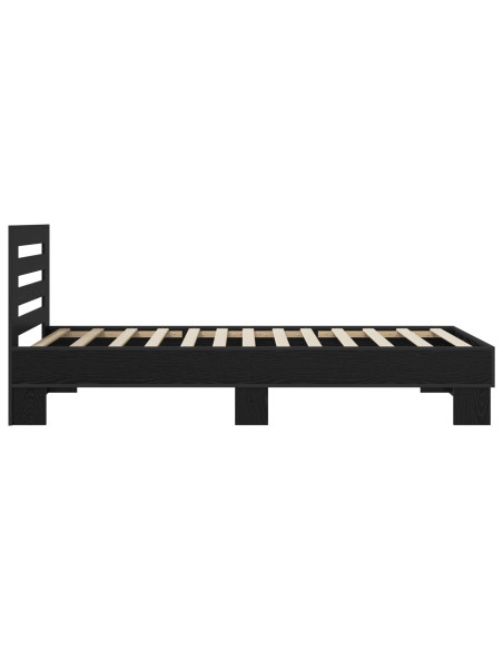 Struttura letto con testata Rovere Nero 80 x 200 cm