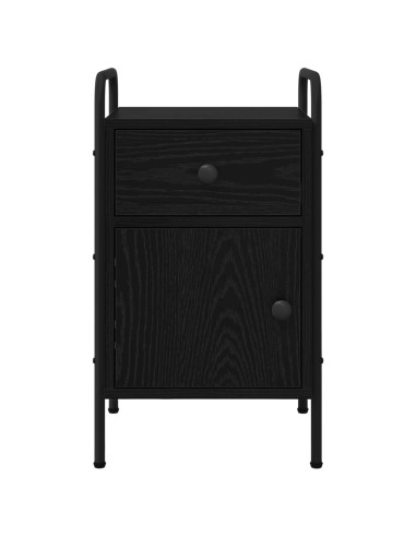 Armadio da Notte 2 pz Rovere Nero 35 x 36,5 x 61 cm