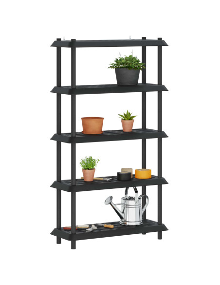 Unità di scaffalatura 5 livelli 100 x 40 x 177 cm PP Antracite