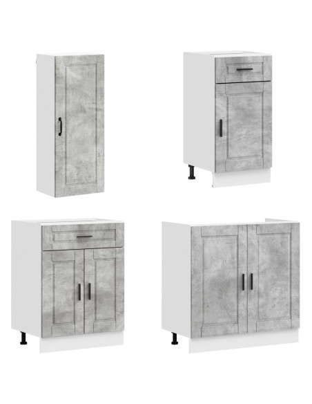Unità Cucina PORTO 8 pcs Grigio Cemento Legno ingegnerizzato