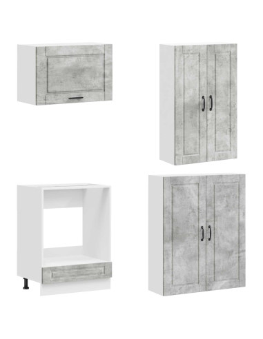 Unità Cucina PORTO 8 pcs Grigio Cemento Legno ingegnerizzato