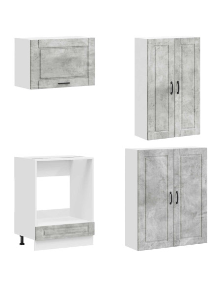 Unità Cucina PORTO 8 pcs Grigio Cemento Legno ingegnerizzato