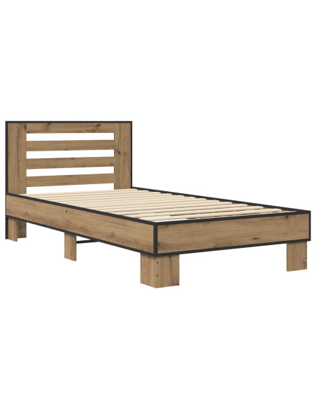 Struttura letto con testata Rovere Artigianale 80 x 200 cm