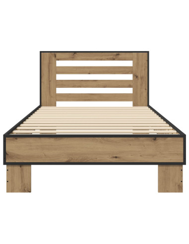 Struttura letto con testata Rovere Artigianale 80 x 200 cm