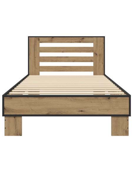 Struttura letto con testata Rovere Artigianale 80 x 200 cm