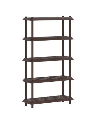 Unità di scaffalatura 5 livelli 100 x 40 x 177 cm PP Marrone