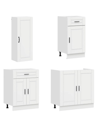 Unità Cucina PORTO 8 pcs Bianco Lucido Legno ingegnerizzato