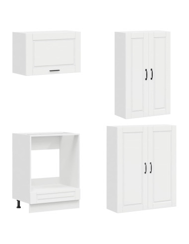Unità Cucina PORTO 8 pcs Bianco Lucido Legno ingegnerizzato