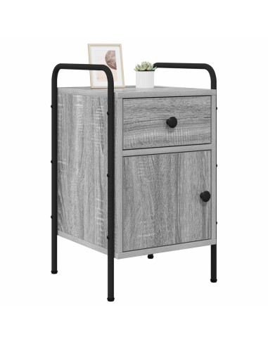 Armadio da Notte 2 pz Sonoma grigio 35 x 36,5 x 61 cm