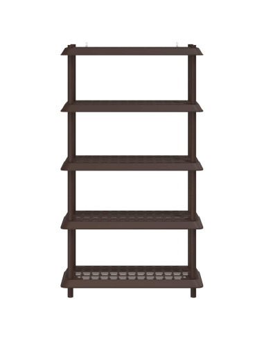 Unità di scaffalatura 5 livelli 100 x 40 x 177 cm PP Marrone