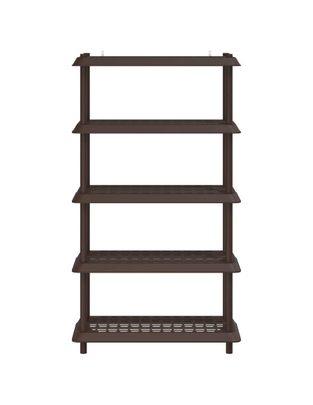 Unità di scaffalatura 5 livelli 100 x 40 x 177 cm PP Marrone