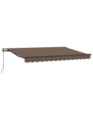 Tenda retrattile Tortora 500 × 350 cm Poliestere e Alluminio