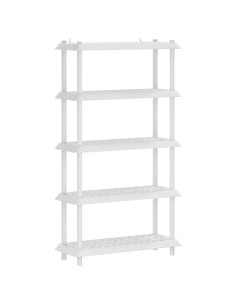 Unità di scaffalatura 5 livelli 100 x 40 x 177 cm PP Bianco 2