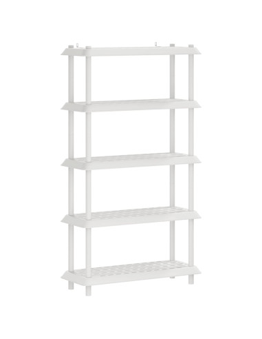 Unità di scaffalatura 5 livelli 100 x 40 x 177 cm PP Bianco