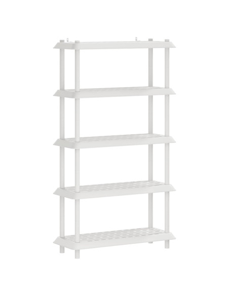 Unità di scaffalatura 5 livelli 100 x 40 x 177 cm PP Bianco