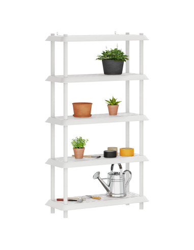 Unità di scaffalatura 5 livelli 100 x 40 x 177 cm PP Bianco