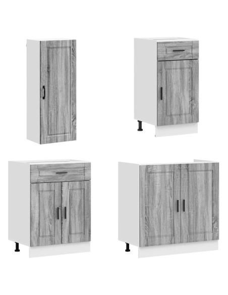 Unità Cucina PORTO 8 pcs Sonoma grigio Legno ingegnerizzato