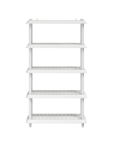 Unità di scaffalatura 5 livelli 100 x 40 x 177 cm PP Bianco