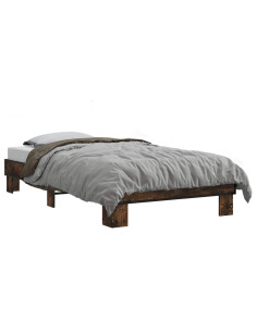Struttura del letto Rovere Fumo 80 x 200 cm 2
