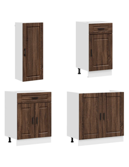 Unità Cucina PORTO 8 pcs Rovere Marrone Legno ingegnerizzato