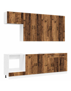 Unità Cucina PORTO 8 pcs Legno antico Legno ingegnerizzato 2
