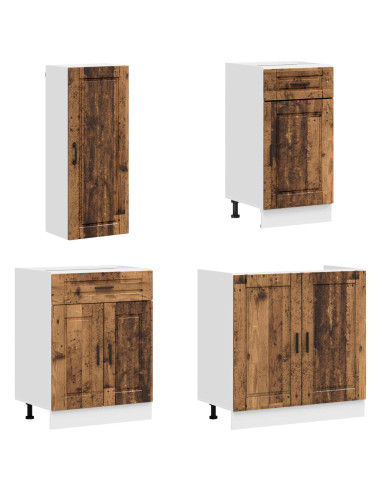 Unità Cucina PORTO 8 pcs Legno antico Legno ingegnerizzato