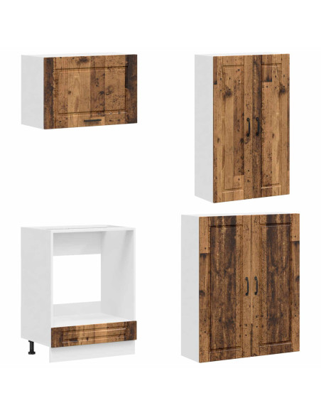 Unità Cucina PORTO 8 pcs Legno antico Legno ingegnerizzato