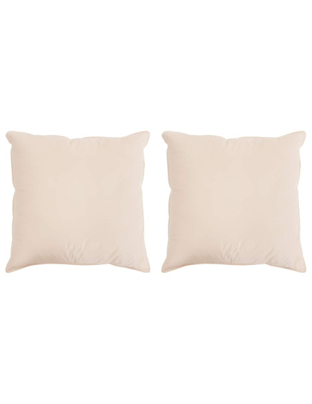 Cuscino 2 pcs Beige 40 x 40 cm Fibra di Kapok