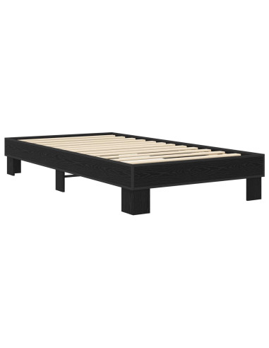 Struttura del letto Rovere Nero 80 x 200 cm