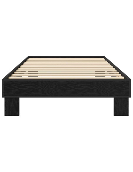 Struttura del letto Rovere Nero 80 x 200 cm