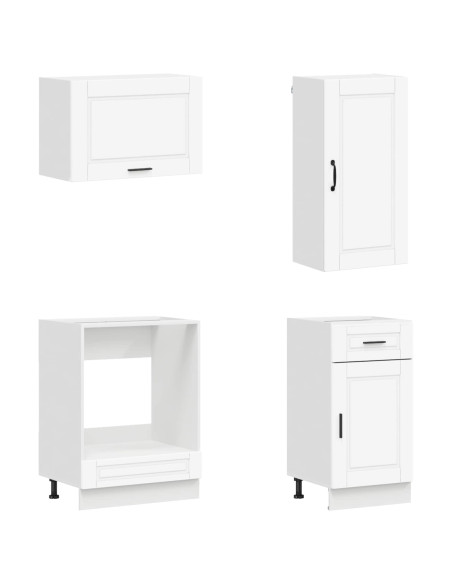Unità Cucina PORTO 8 pcs Bianco Legno ingegnerizzato