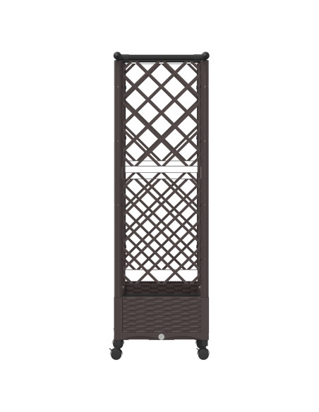 Letto Rialzato con Griglia e Tetto Marrone 122,5 x 40 x 127 cm
