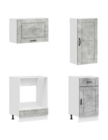 Unità Cucina PORTO 8 pcs Grigio Cemento Legno ingegnerizzato