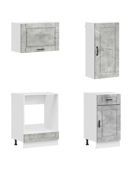 Unità Cucina PORTO 8 pcs Grigio Cemento Legno ingegnerizzato