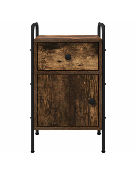 Armadio da Notte 2 pz Rovere Fumo 35 x 36,5 x 61 cm