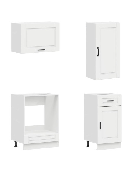 Unità Cucina PORTO 8 pcs Bianco Lucido Legno ingegnerizzato