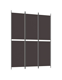 Divisorio a 3 Pannelli Marrone 150x200 cm in Tessuto 2