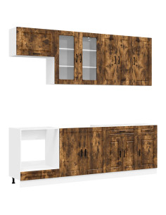 Unità Cucina PORTO 8 pcs Rovere Fumo Legno ingegnerizzato 2