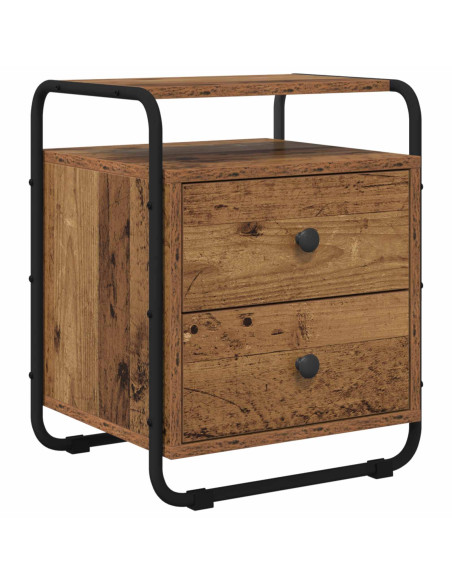 Armadio da Notte 2 pz Legno antico Legno ingegnerizzato